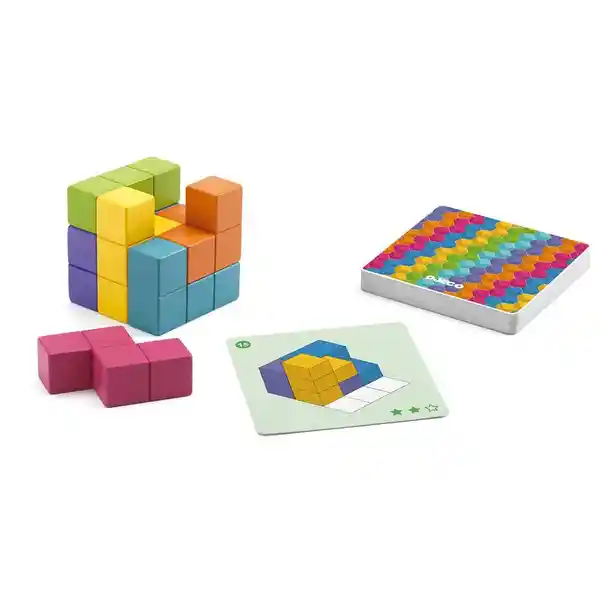 Djeco Juego Didáctico de Madera Cubissimo