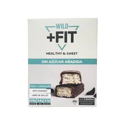 Wild+Fit Barra de Coco Bañada en Chocolate sin Azúcar 