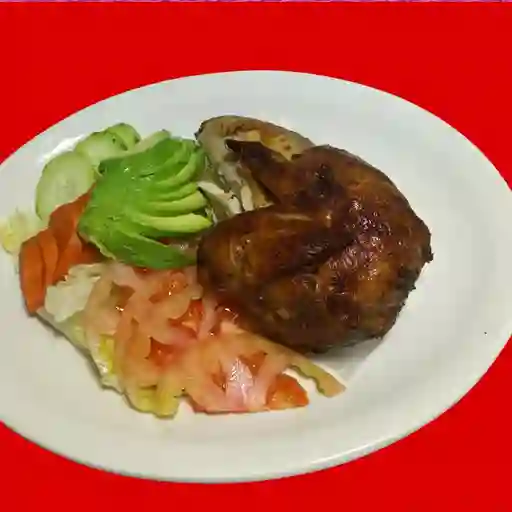 Colación pollo asado con ensalada