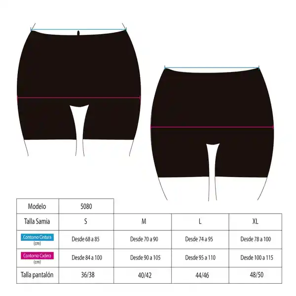 Calzas Biker Estampado Rosado y Verde Talla M Samia