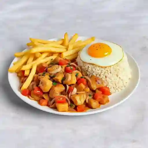 Pollo Saltado a Lo Pobre