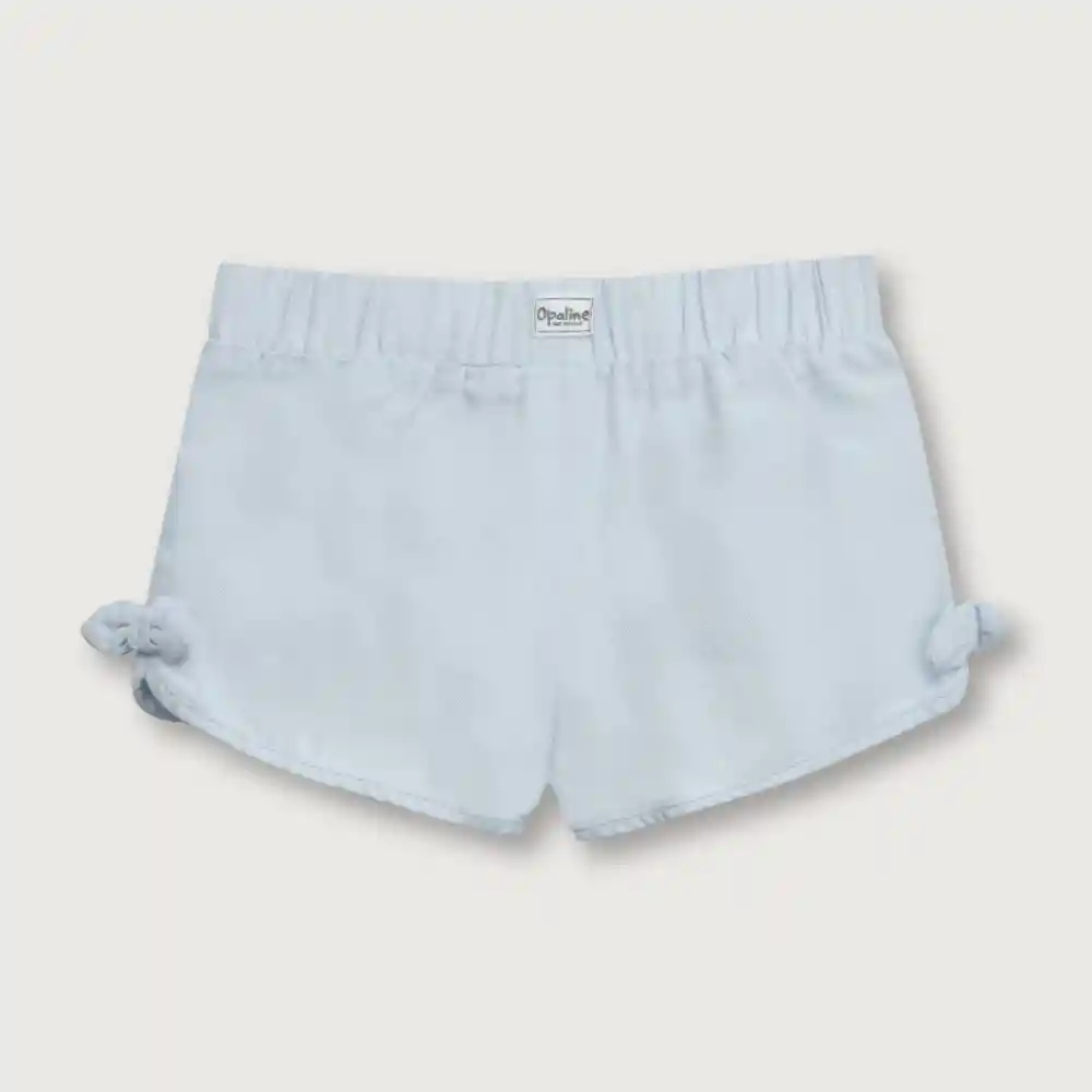 Short Con Elástico Cintura Niño Celeste Talla 4 Años