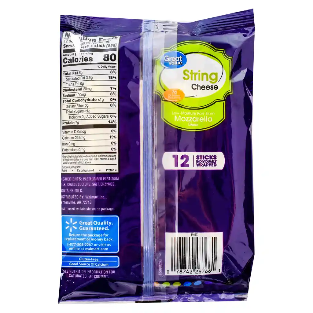 Queso String Mozzarella Great Value