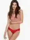 Victoria's Secret Panty Thong Con Encaje Rojo Talla M