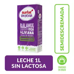 Surlat Leche Semidescremada sin Lactosa