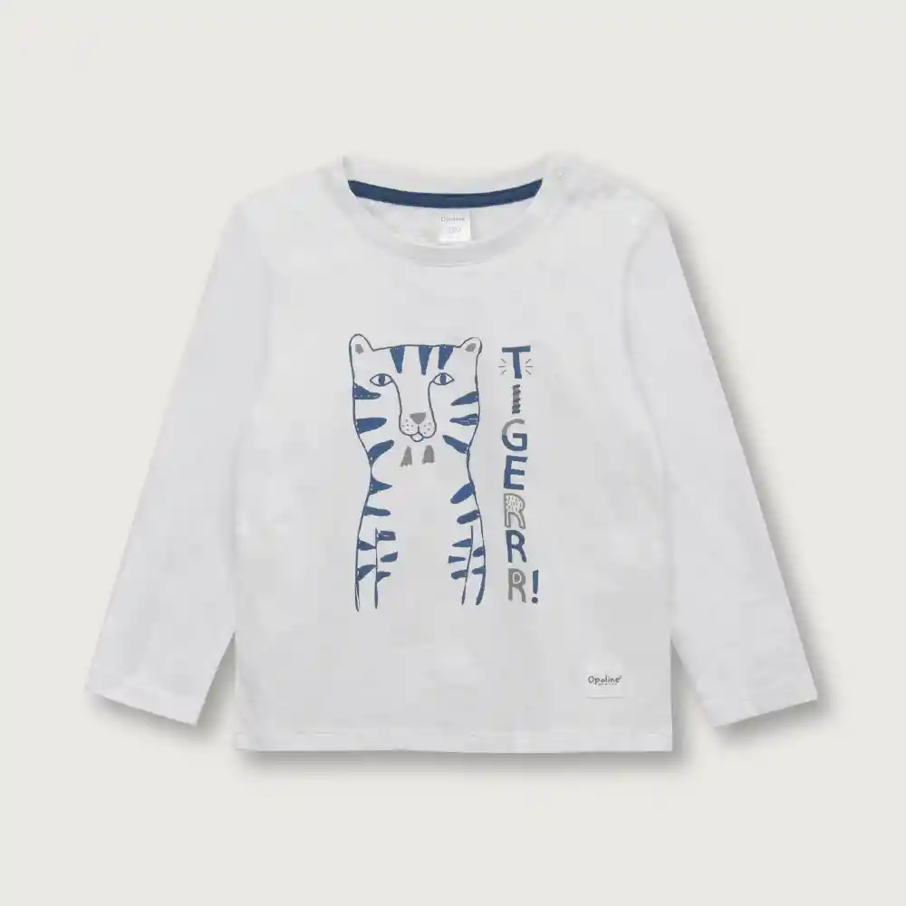 Polera De Niño Blanco Talla 6m