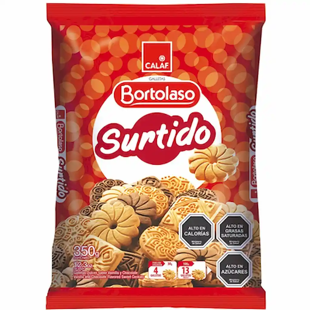 Bortolaso Surtido de Galletas Dulces Sabor a Vainilla y Chocolate