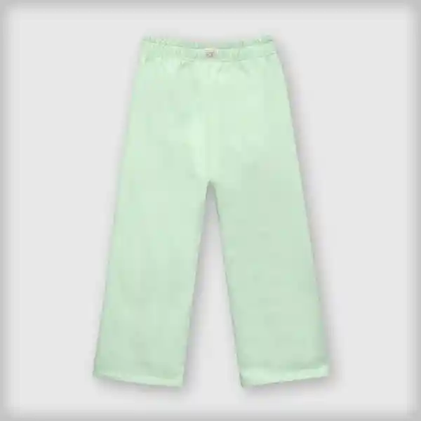 Pantalón de Buzo Ancho de Niña Light Green Talla 4A Colloky