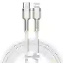 Baseus Cable Carga Rápida Metálico Tipo-C a Lightning de 20W 2 m