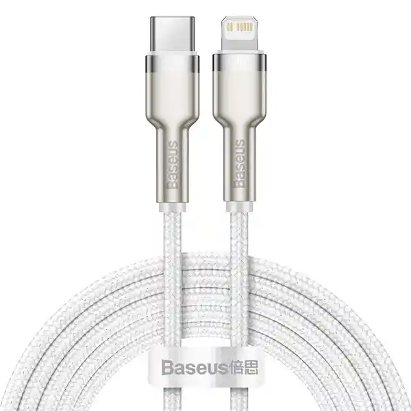 Baseus Cable Carga Rápida Metálico Tipo-C a Lightning de 20W 2 m