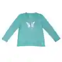 Polera Manga Larga Niña Verde Pillin 8 a