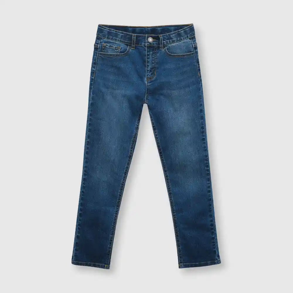 Jeans Straight De Niño Azul Talla 12a