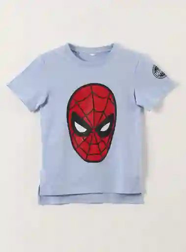 Marvel Polera Manga Corta 314010721 no V25 Celeste Talla 8