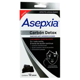 Asepxia Parche Carbon 12 Piezas