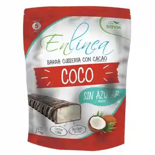 En Línea Barra de Coco Cubierta de Cacao