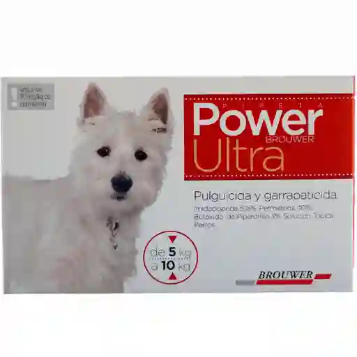 Power Ultra Antiparasitario para Perros de 5 a 10 Kg (5.12 %/40 %/3 %)