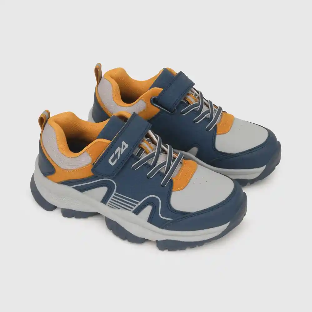 Zapatillas Outdoor Para Niño Azul Talla 34