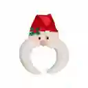 Cintillo Navideño Con Santa Blanco Casaideas