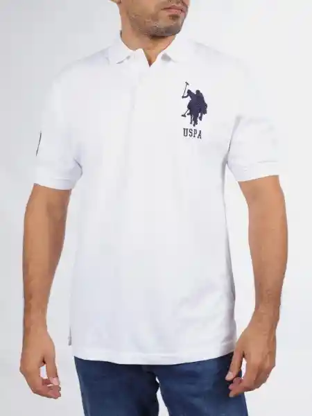 Us Polo Assn Polera Manga Corta 5220CHR Ver26 Blanco Xl