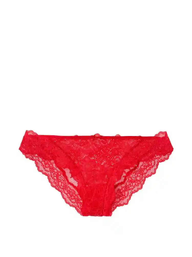 Victoria's Secret Panty Bikini con Encaje Rojo Talla M
