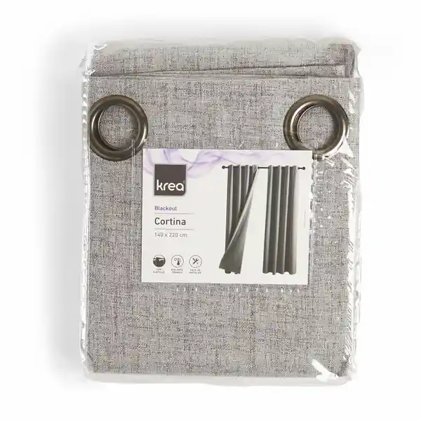 Krea Cortina Blackout Gris 140 x 220