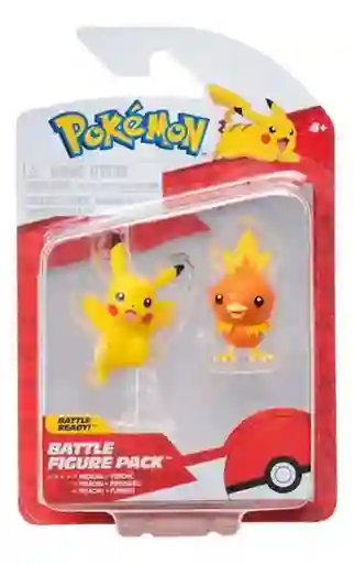 Pokémon Pack Figura Chimchar y Pikachu
