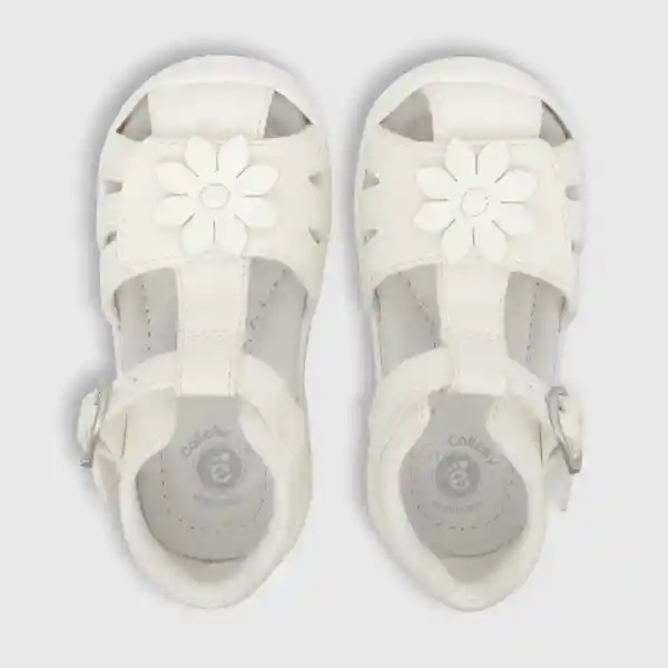 Doble Ajuste Sandálias de Niña Blanco/White Talla 25 Colloky