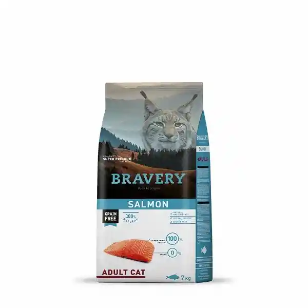 Bravery Alimento Para Gato Adulto Sabor a Salmón