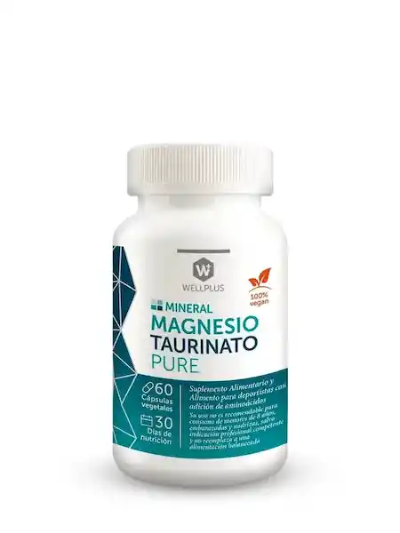 Wellplus Suplemento Alimenticio Magnesio Taurinato Pure