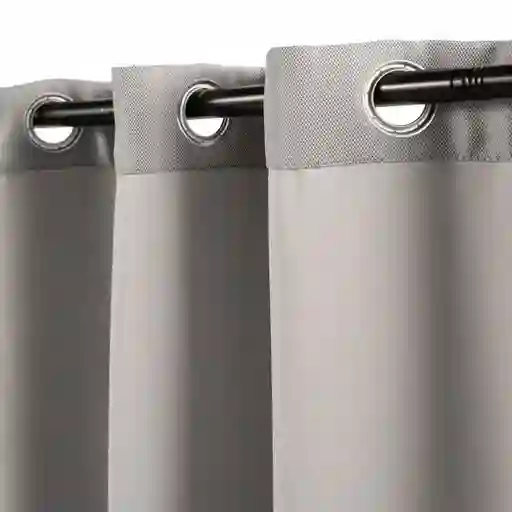 Cortina Blackout Con Ojetillos Gris 140 x 240 cm Casaideas