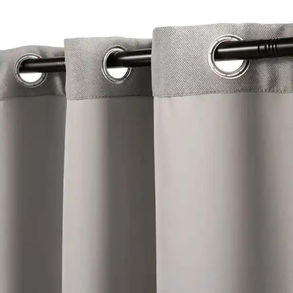 Cortina Blackout Con Ojetillos Gris 140 x 240 cm Casaideas