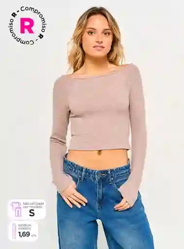 Index Polera Manga Larga Bemidi2 Cor Taupe Talla L S24