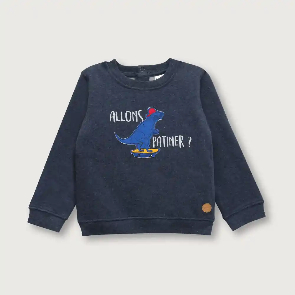 Polerón Esencial De Niño Azul Talla 12m