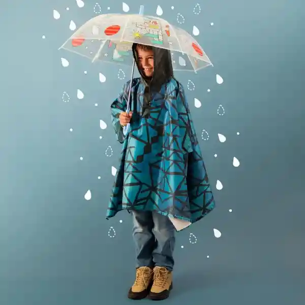 Impermeable Infantil Tipo Poncho Talla 6-9 Casaideas