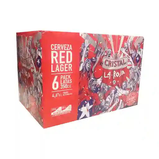 Cristal Cerveza Lager La Roja x 6 Unidades