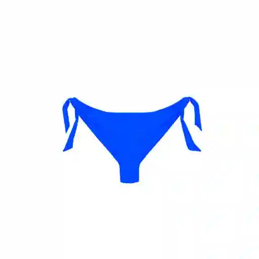 Bikini Calzón Tanga Con Amarras Color Azul Talla S Samia