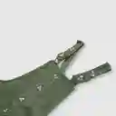 Jardinera Mezclilla De Niña Verde Talla 6a