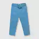 Jean Con Lazo Para Bebé Niña Azul Talla 6/9m