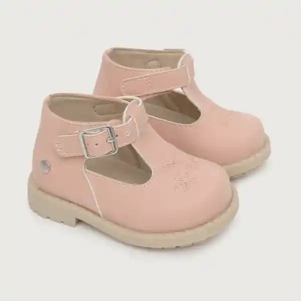 Zapatos Reina Vestir Bordada Con Hebilla Rosado Talla 21 Opaline