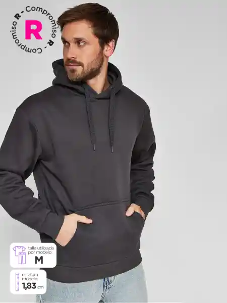 Index Polerón Hoodsolid Gris Oscuro M SS25