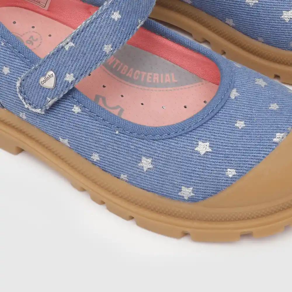 Ballerinas Estampada De Niña Azul Talla 20