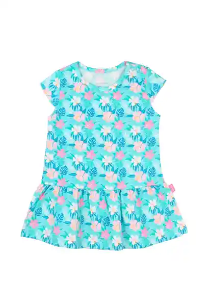 Vestido Estampado Day to Day Bebé Niña Turquesa 12/18 720