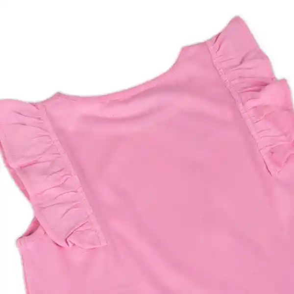 Polera Manga Corta Niña Rosado Talla 12 A Pillín