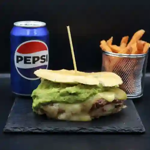 Mechada Palta Queso + Papas + Bebida 350