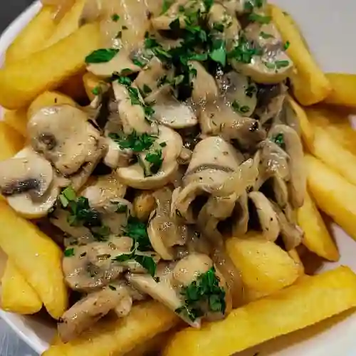 Papas Fritas con Champiñones -Individual