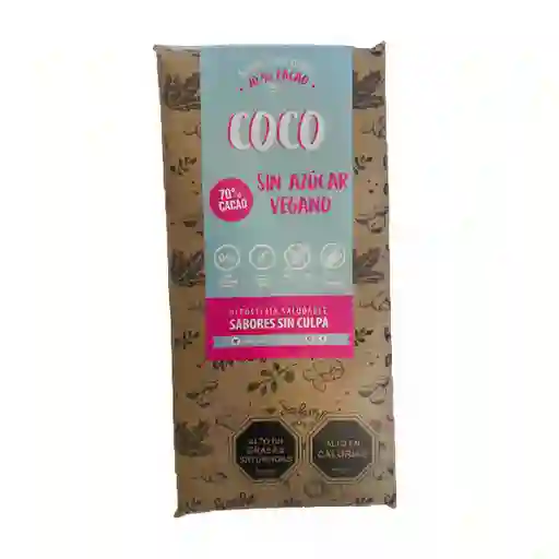Sabores sin culpa Chocolate 70% Cacao Con Coco