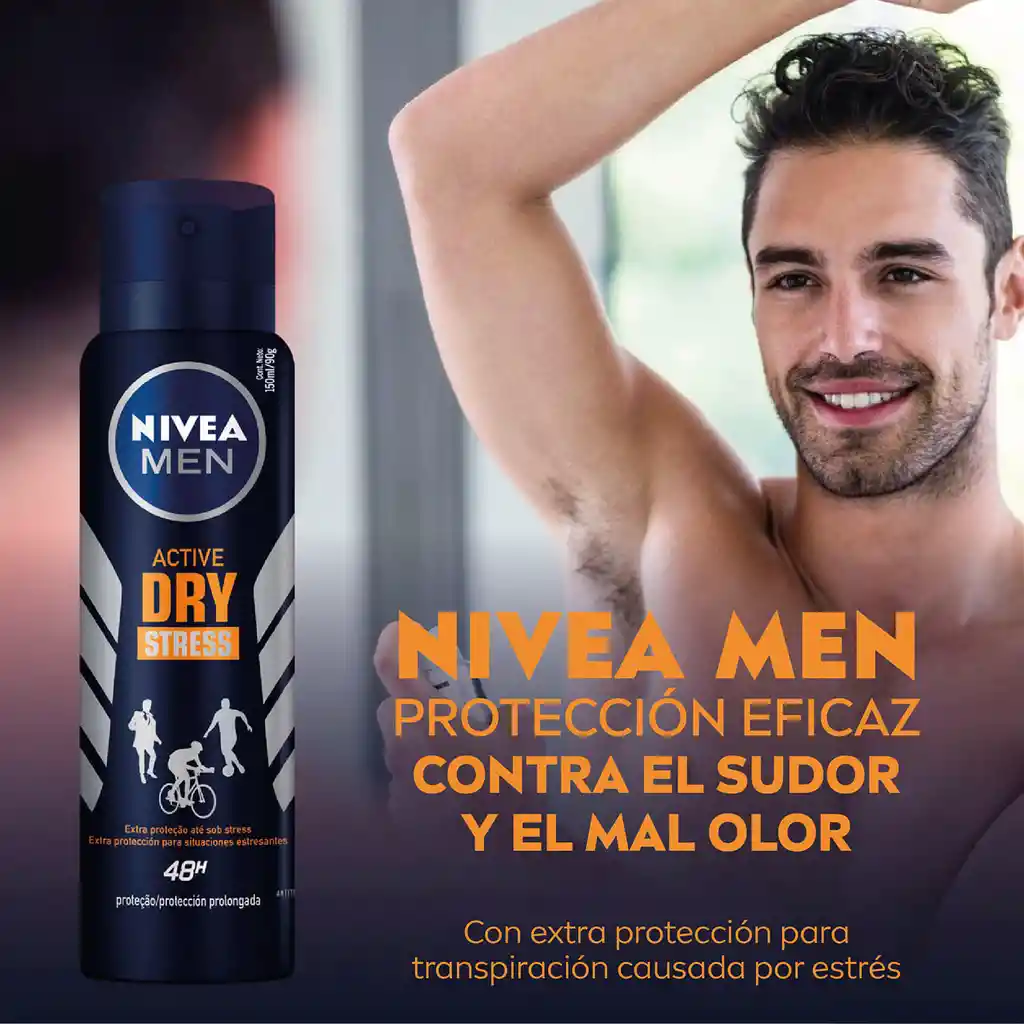 Nivea Men Desodorante Active Dry Stress en Spray
