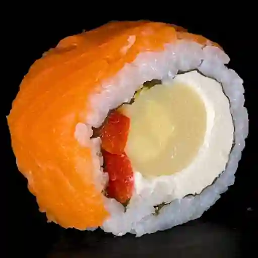 Sake Roll de Palmito, Queso y Palta, Cebollin