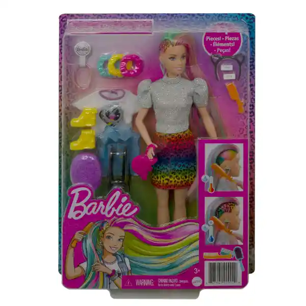 Barbie Muñeca Peinados Animal Print Mattel