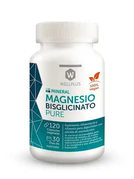 Wellplus Suplemento Alimenticio Magnesio Bisglicinato Pure